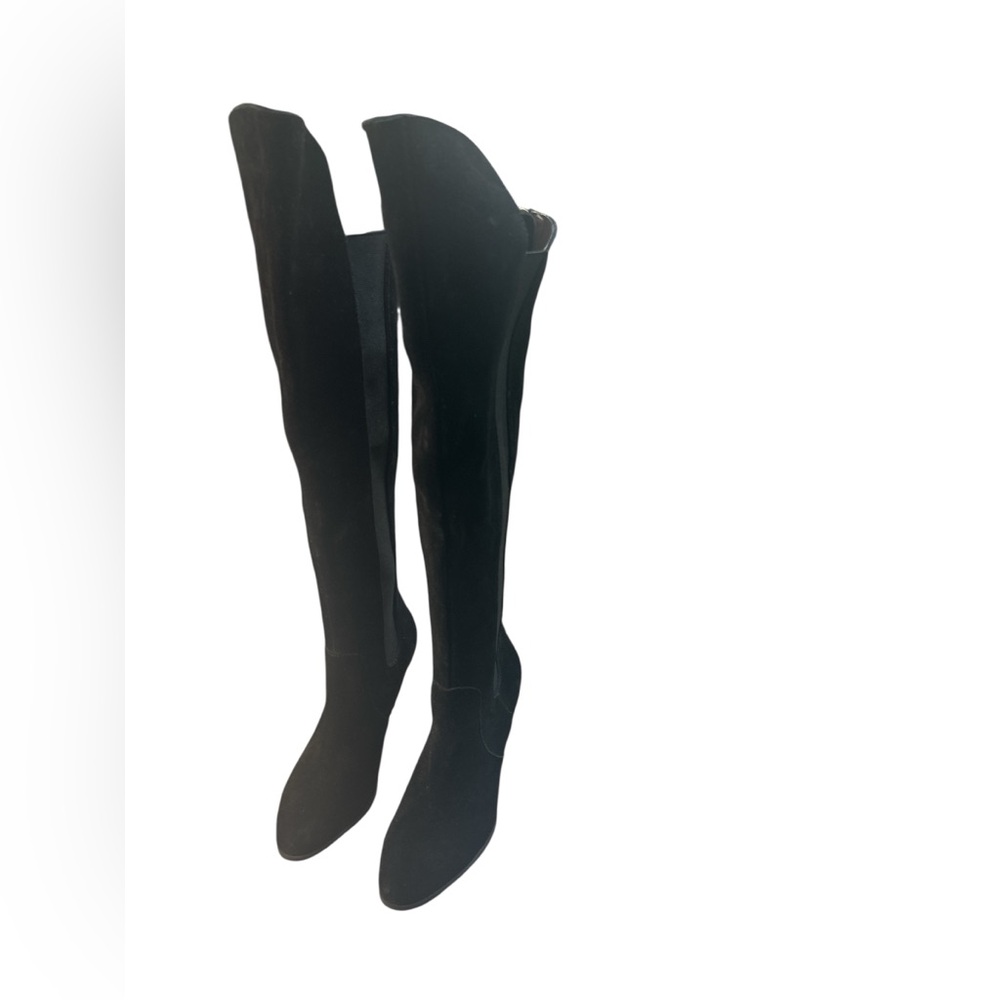 Adrienne Vittadini Sleek Black Over-the-Knee Boots